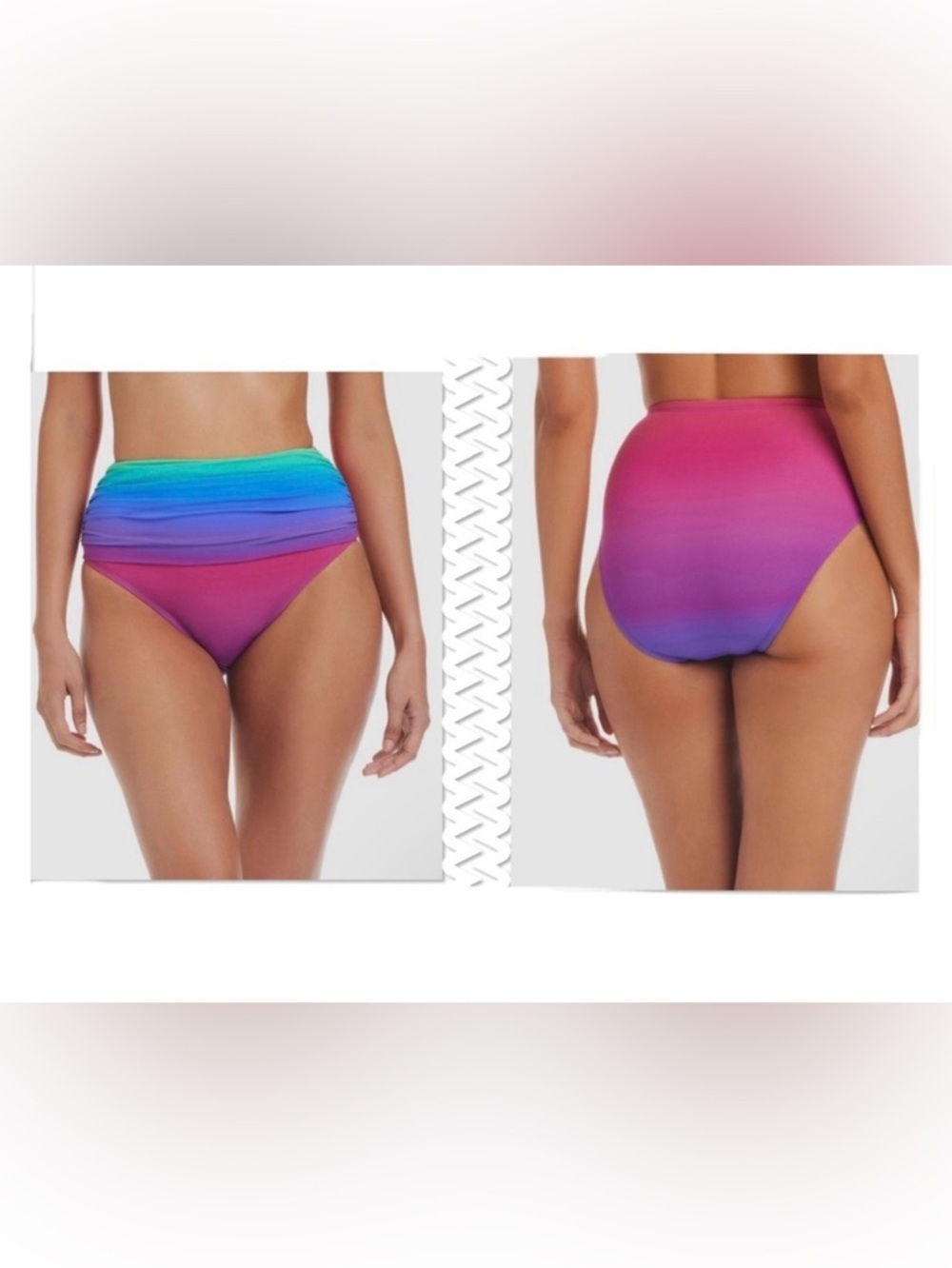 Blue Rod Beattie Heat of The Moment High
Waisted Bikini Bottom Size 10
